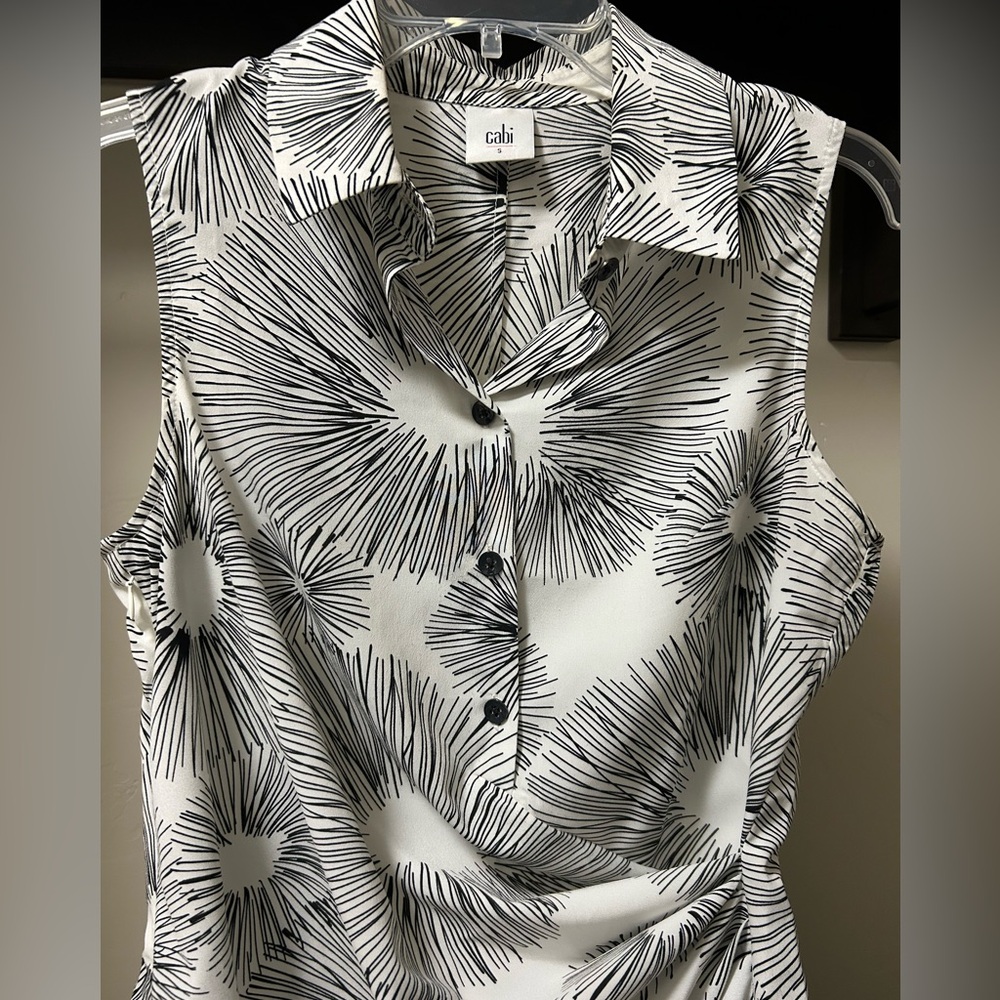 Cabi Sleeveless Asymmetrical Blouse